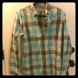 Men's Express Button Down Shirt SIZE MEDIUM FITTED